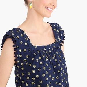 SOLD -NOT FOR SALE JCREW PRINTED SQUARE-NECK TOP